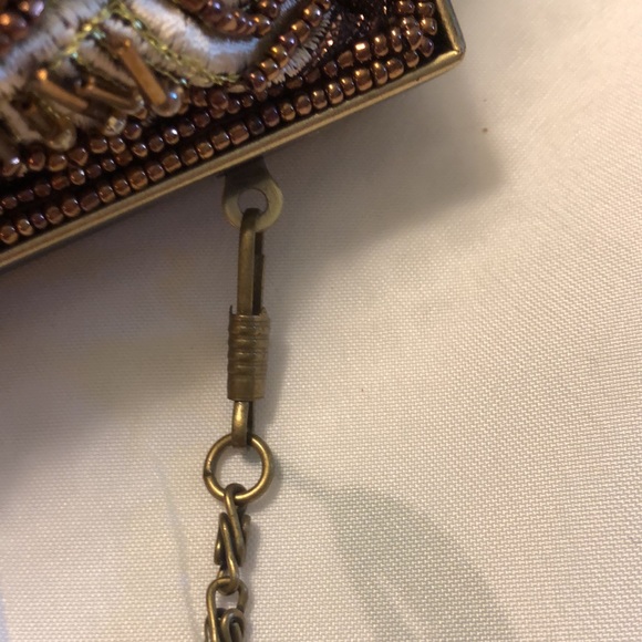 Beaded and Sequined Purse/Bag with Chain Strap 11”x3” w/14” drop - Picture 5 of 8